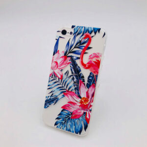 Coque iPhone 5/5S/SE FLamant Rose Fleurs