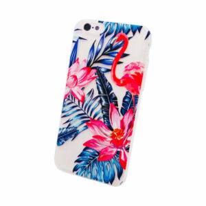 Coque iPhone 6/6S flamant rose fleurs