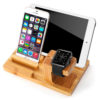 Station de Charge iPhone 4 en 1 Bambou