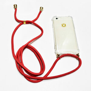 Coque iPhone 7/8 SE Bandoulière orange