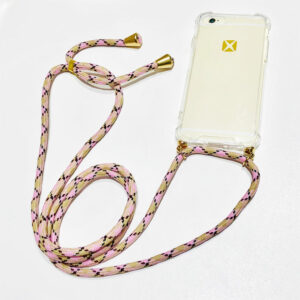 Coque iPhone 7/8 SE Bandoulière rose