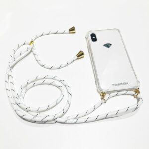 Coque iPhone XR Bandoulière blanche