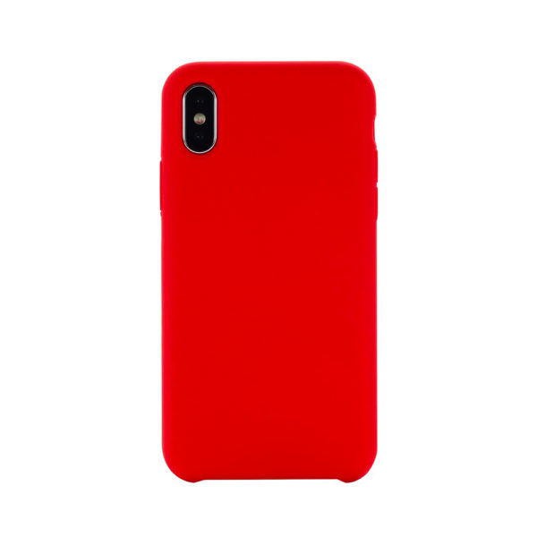 COQUE IPHONE XS MAX SILICONE COLOR ROUGE