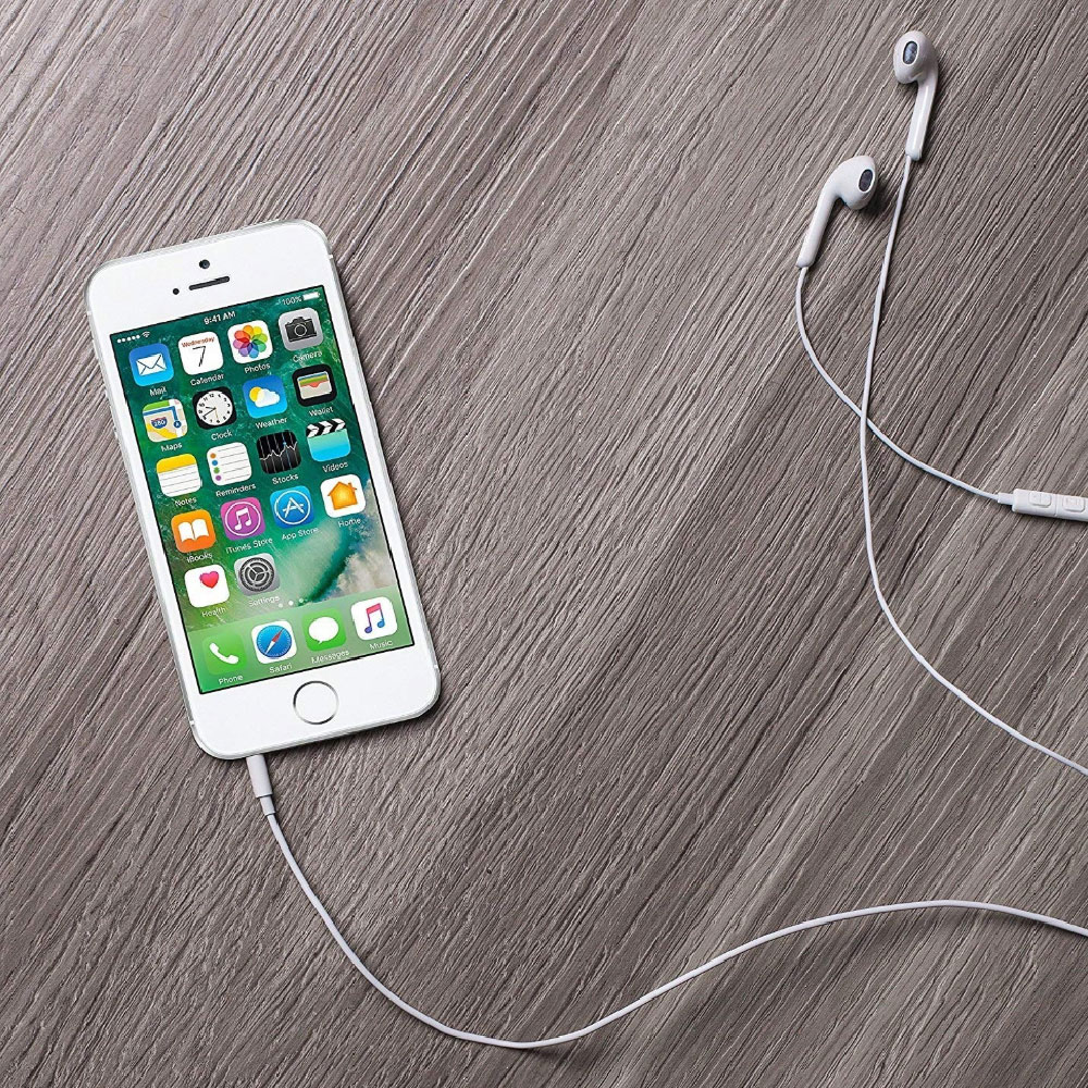 Ecouteurs pour iPhone 6 Plus/6 et Autres Smartphones Android compatibles  Stéréo Casque d'ecoute avec Télécommande APPLE ORIGINAL - Cdiscount TV Son  Photo