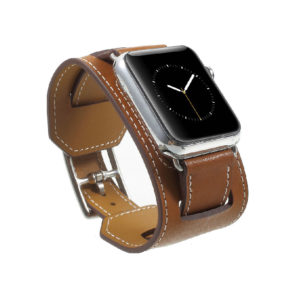 Bracelet Apple Watch - cuir marron - 42/44/45mm