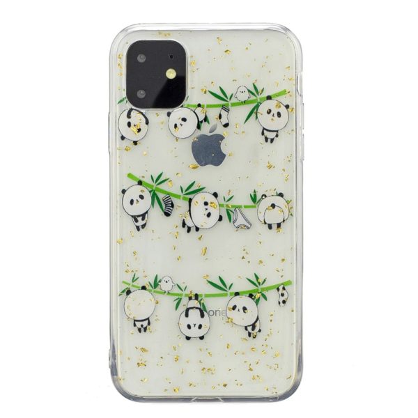 Coque iPhone 11 Bambou Panda & Or