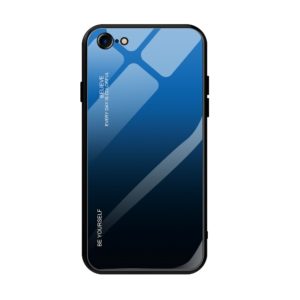 Coque iphone SE 2020 hybride tpu-verre trempé dégradé bleu