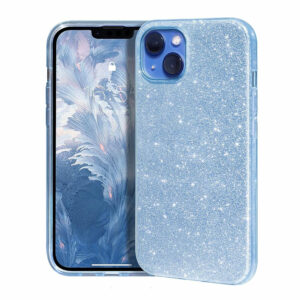 Coque iPhone 13 paillette bleu