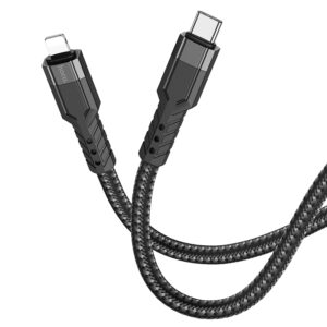 Câble renforcé charge rapide Lightning vers USB-C 1m