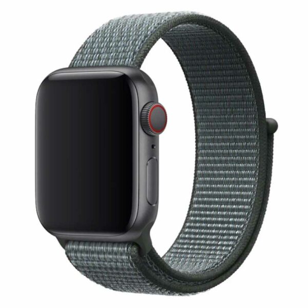 Bracelet Apple Watch nylon gris orage