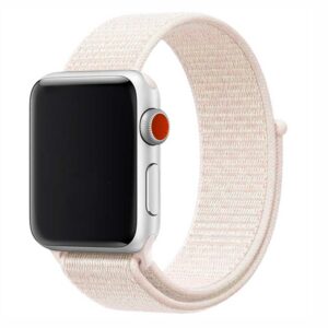 Bracelet Apple Watch nylon rose clair