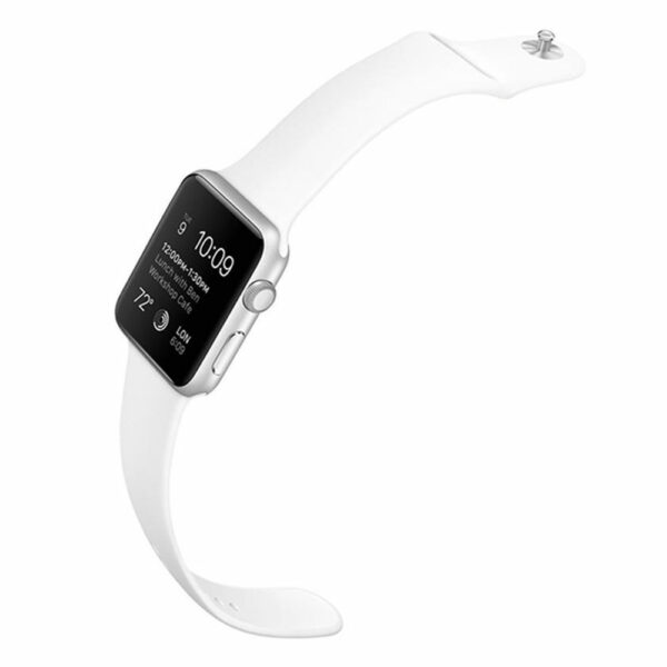 Bracelet Apple Watch silicone blanc