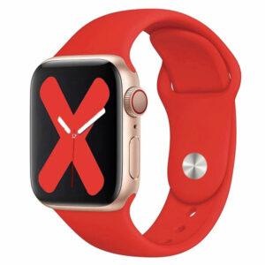 Bracelet Apple Watch silicone rouge