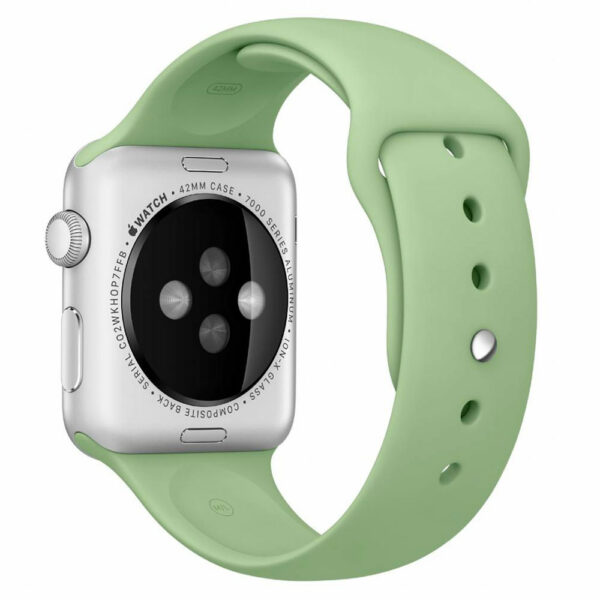 Bracelet Apple Watch silicone vert pâle