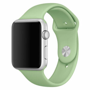 Bracelet Apple Watch silicone vert pâle