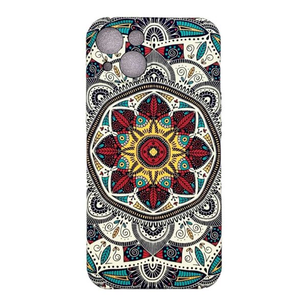 Coque iPhone 15 Plus Silicone mandala phosphorescent