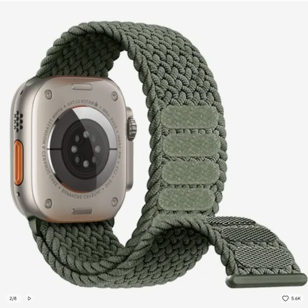 Bracelet Apple Watch tressé vert