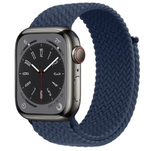 Bracelet Apple Watch tressé bleu