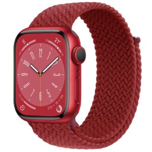 Bracelet Apple Watch tressé rouge