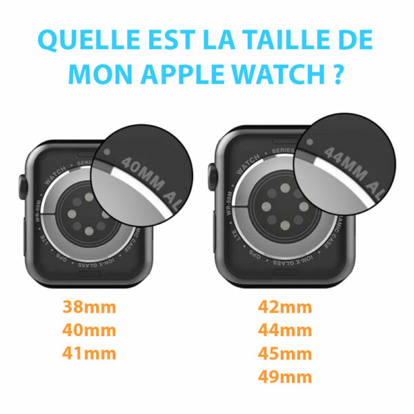 Quelle est la taille de mon Apple Watch ?