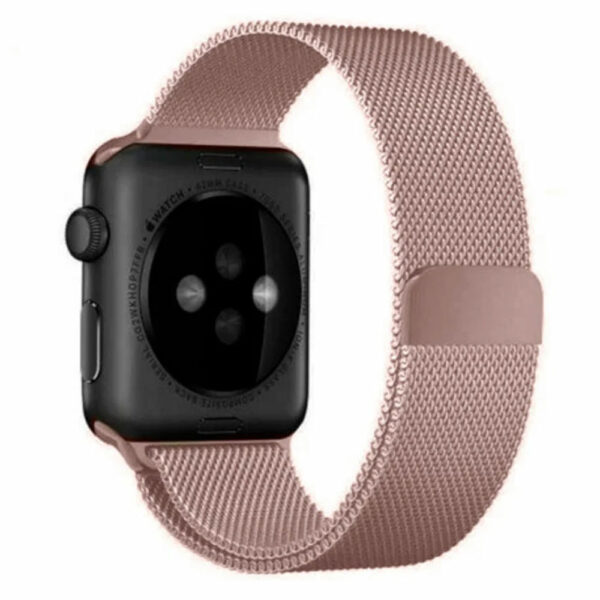 Bracelet Apple Watch milanais rose