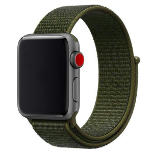 Bracelet Apple Watch nylon vert