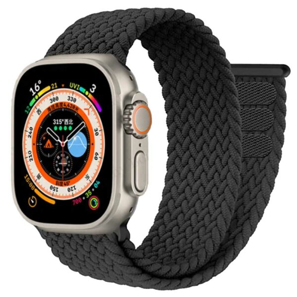 bracelet Apple Watch tressé noir