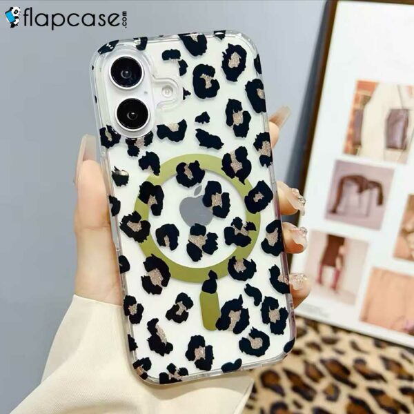 Coque iPhone 16 Plus Leopard compatible MagSafe