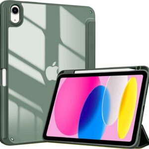 Coque iPad 11 2025 (A16) étui support porte stylet vert