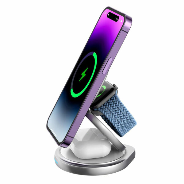 Chargeur sans fil 3-en-1 compatible MagSafe