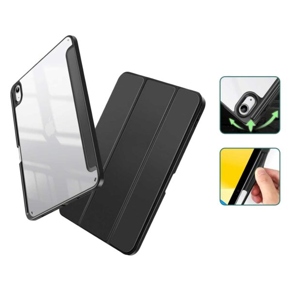 Coque iPad 11 2025 (A16) étui support porte stylet noir