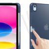 Coque iPad 10 2022 étui support porte stylet bleu