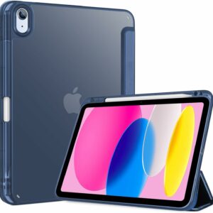 Coque iPad 11 2025 (A16) étui support porte stylet bleu