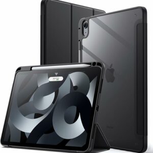 Coque iPad Air 5 2022 étui support porte stylet noir