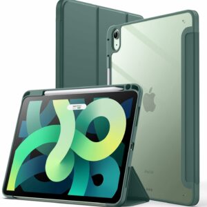 Coque iPad Air 4 2020 étui support porte stylet vert