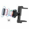 Support magnétique smartphone voiture grille ronde