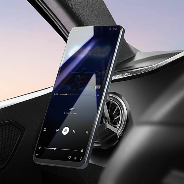 Support magnétique smartphone voiture grille ronde