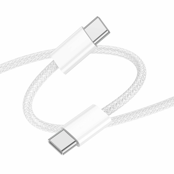 Câble de charge tissé 60W USB-C vers USB-C 1m