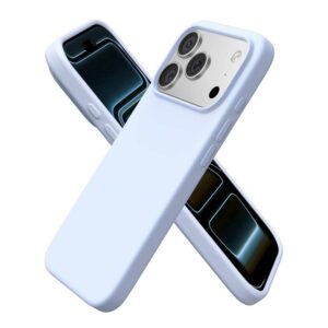 Coque iPhone 17 Pro Max silicone bleu clair