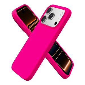 Coque iPhone 17 Pro Max silicone rose fluo