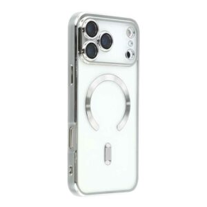 Coque iPhone 17 Pro Max transparente chromé gris compatible MagSafe