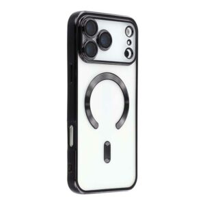 Coque iPhone 17 Pro Max transparente chromé noir compatible MagSafe
