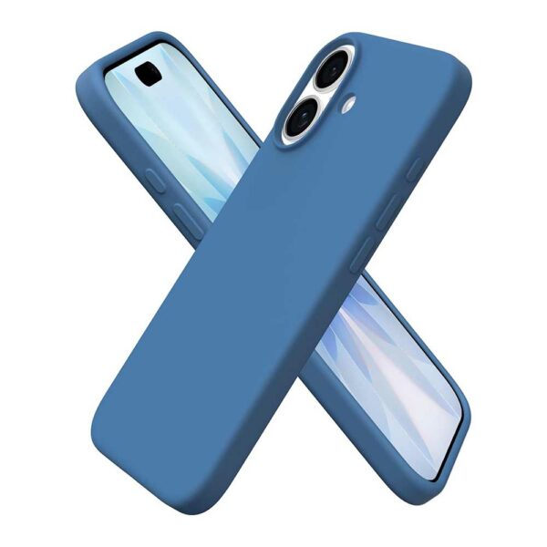 Coque iPhone 17 silicone bleu