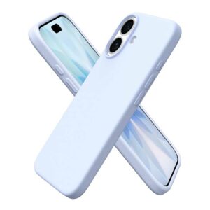 Coque iPhone 17 silicone bleu clair