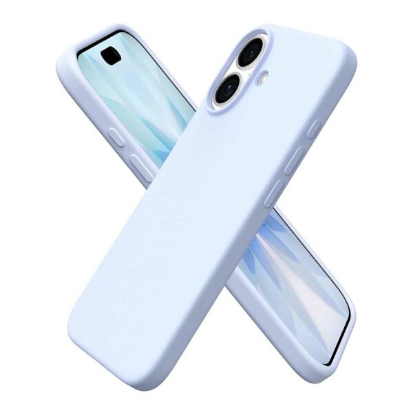Coque iPhone 17 silicone bleu clair