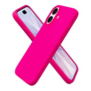 Coque iPhone 17 silicone rose fluo
