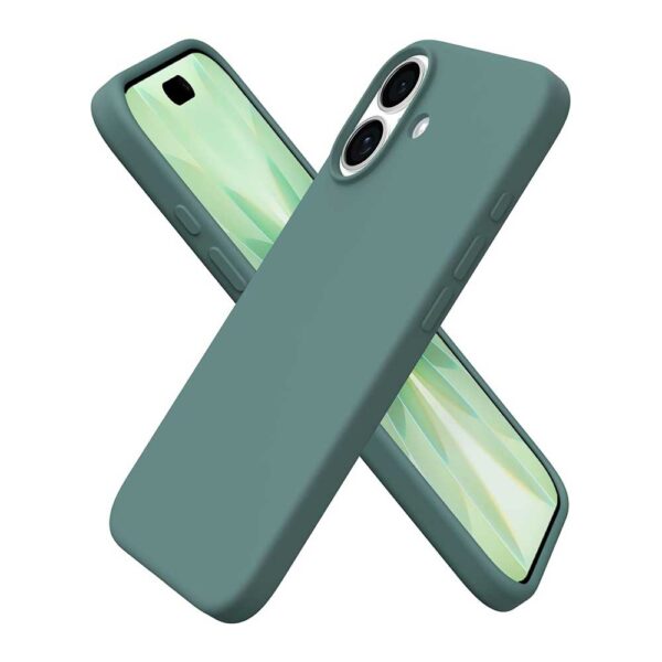 Coque iPhone 17 silicone vert