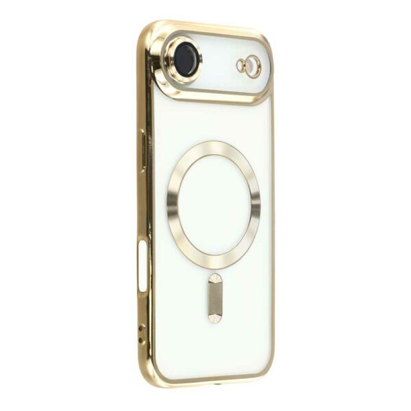 Coque iPhone Air transparente chromé dorée compatible MagSafe