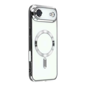 Coque iPhone Air transparente chromé gris compatible MagSafe