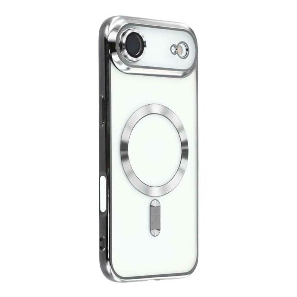 Coque iPhone Air transparente chromé gris compatible MagSafe